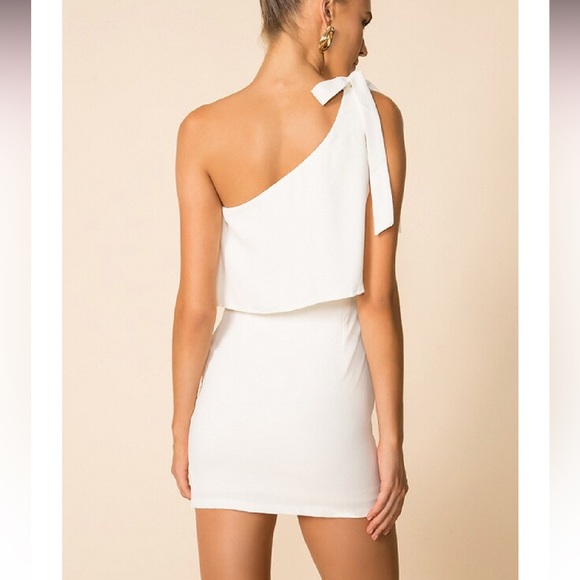 NWT Superdown Jenna one shoulder dress white - Small - Picture 3 of 4